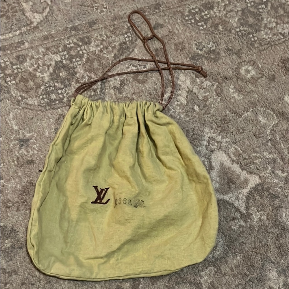 LV Tan Drawstring Bag
